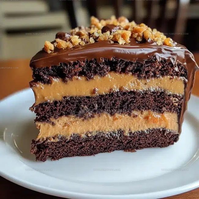 Decadent Elements Of This Chocolate Caramel Toffee Crunch Cake