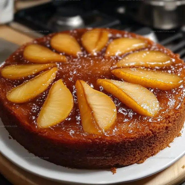 What Goes Into This Spiced Pear Upside Down Cake Batter