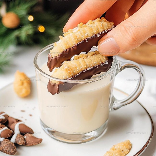 Core Tips for Chocolate Dipped Almond Horn Cookies