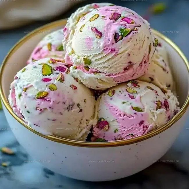 Cream Cheese Rose And Pistachio Notes Of This Scoop