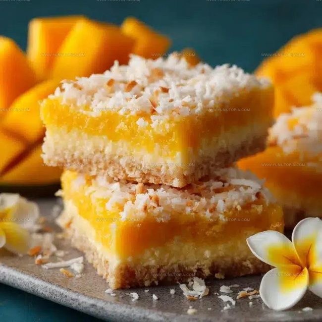 Flavor Detours With Lime Or White Chocolate In Mango Coconut Bars