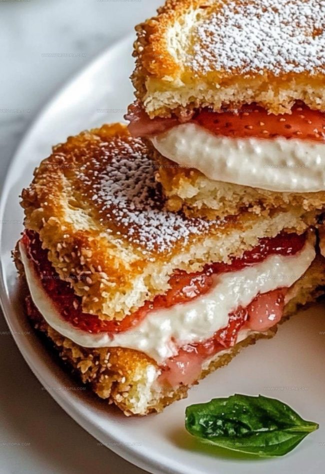 Fried Strawberry Cheesecake Sandwiches Cooking Instructions