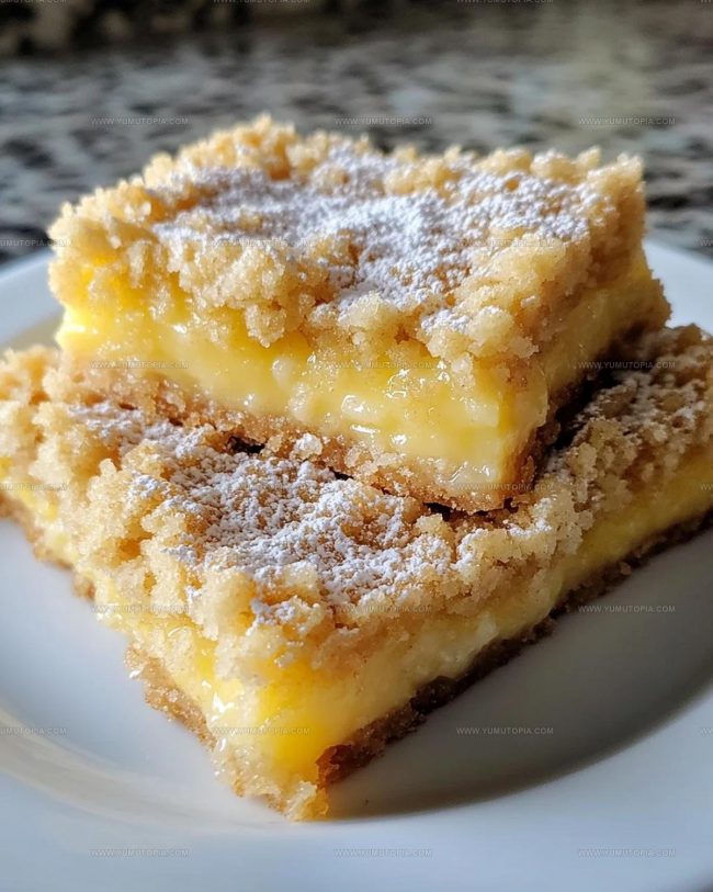 Key Cooking Notes for Lemon Crumb Bars