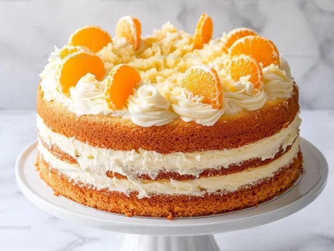 Bright Mandarin Orange Cake Step-by-Step
