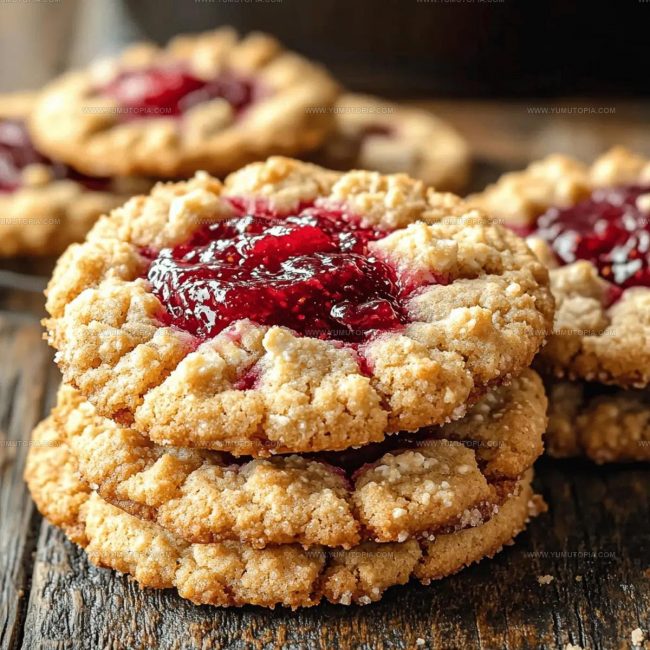 Raspberry Jam Crumble Cookies Baking Instructions