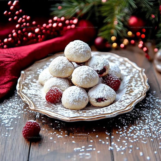 How to Make Raspberry Filled Almond Snowball Cookies