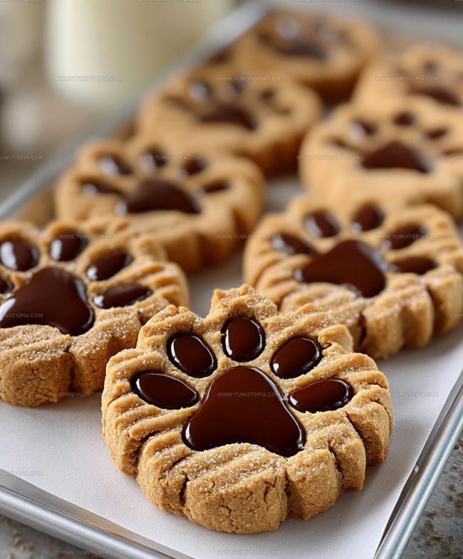 Baking Directions for Peanut Butter Paw Print Cookies