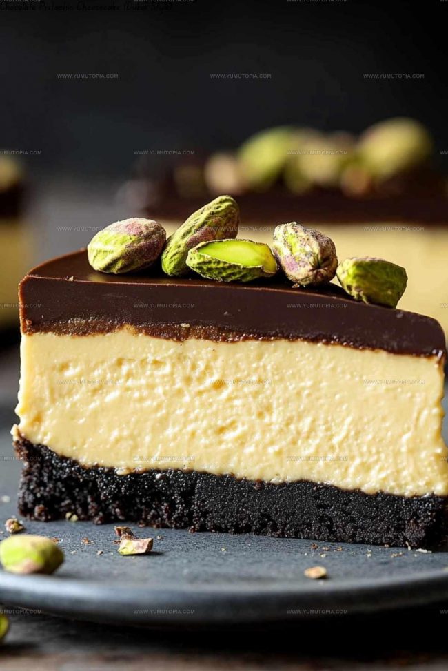 Chocolate Pistachio Cheesecake Baking Instructions