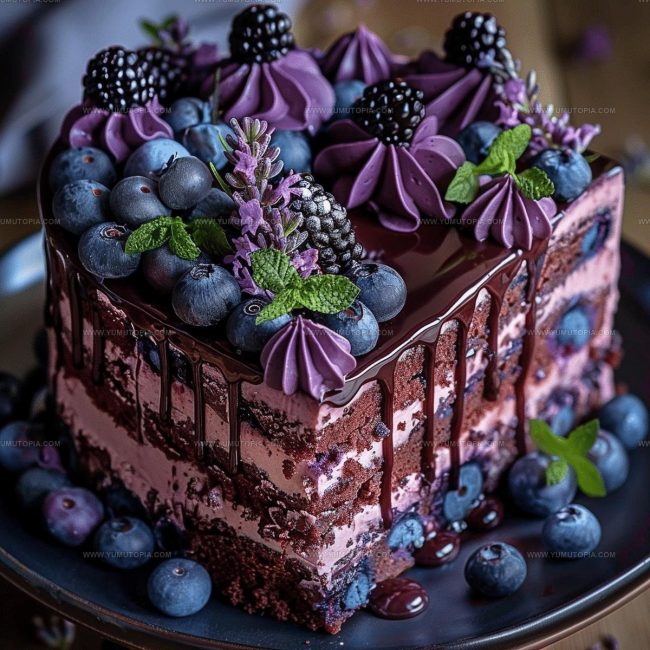 Blueberry Chocolate Lavender Dream Cake Baking Guide
