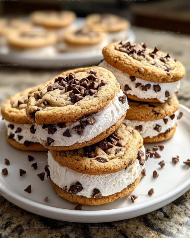 Ways To Serve Chocolate Chip Cookie Ice Cream Sandwiches