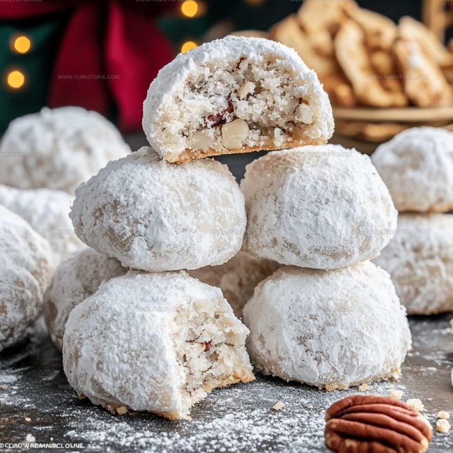 Steps for Making Buttery Pecan Snowball Cookies