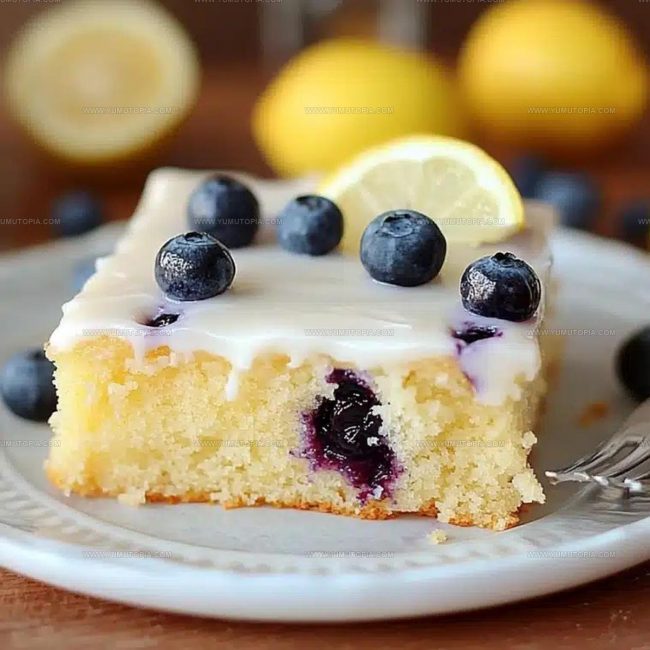 Process for Achieving a Soft Crumb in Lemon Blueberry Sheet Cake