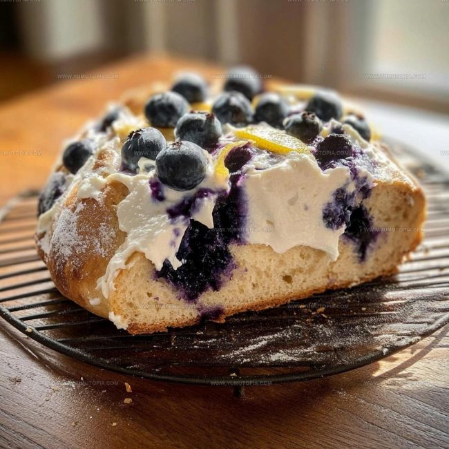 Method for Preparing Lemon Blueberry Cream Cheese Sourdough