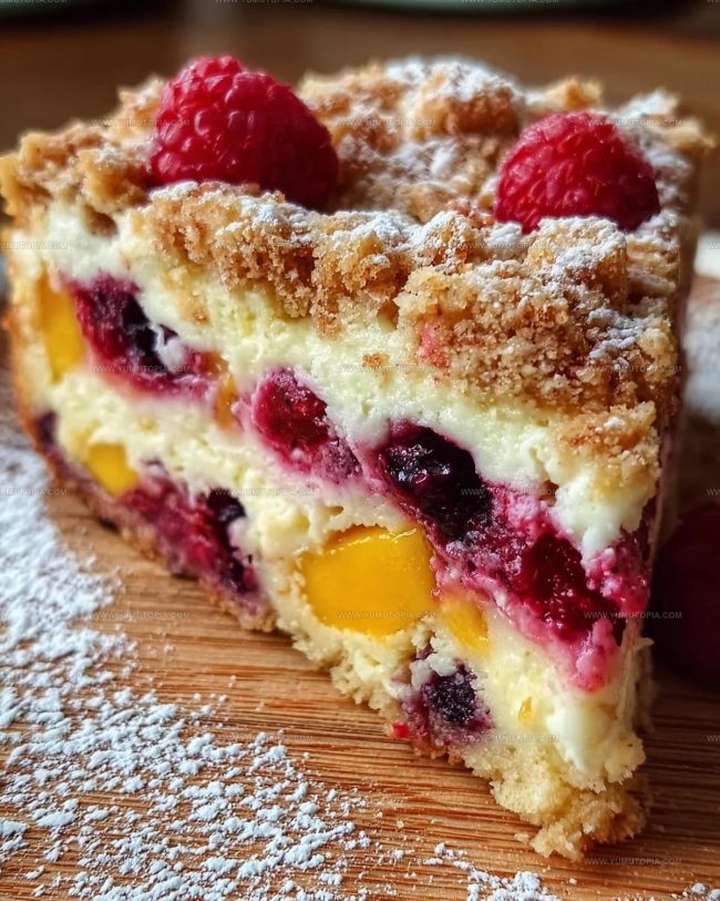 What Are the Steps for Mango-Berry Crumb Cake