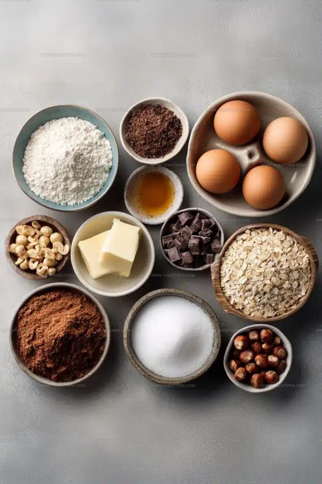 Chocolate Hazelnut Crunch Cookies Ingredient Lineup You’ll Need