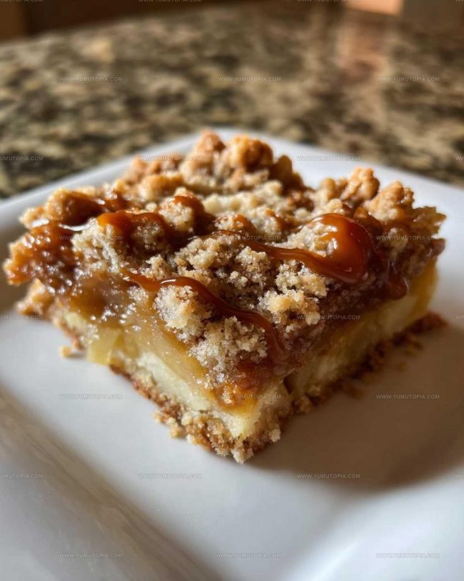 How To Bake Salted Caramel Apple Crumble Bars