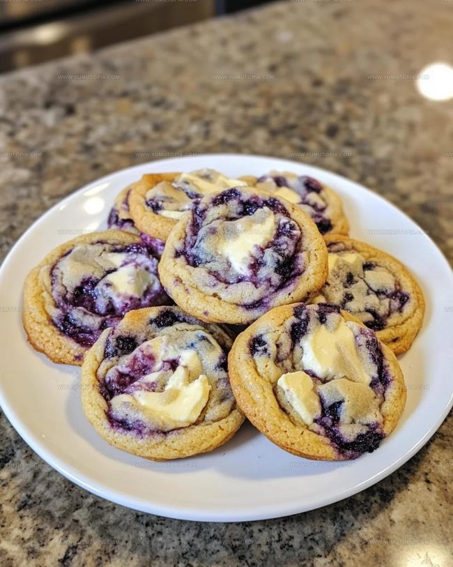 Easy Instructions For Blueberry Cheesecake Swirl Cookies