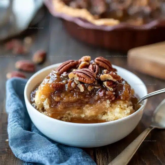 Steps to the Pour, Bake, and Spoon Pudding Cake Routine