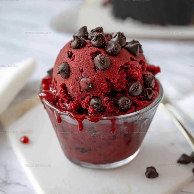 Mixing Directions for Edible Red Velvet Cookie Dough